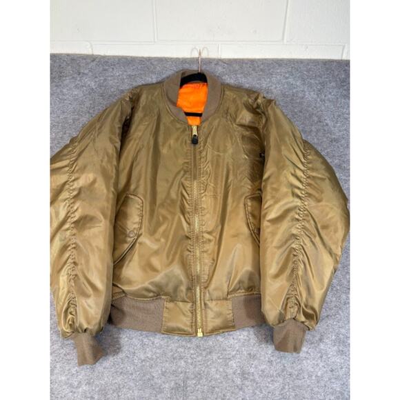 Rothco MA-1 Flyers Bombers Jacket Men Large Full Zip Air Force Reversible - Picture 1 of 7